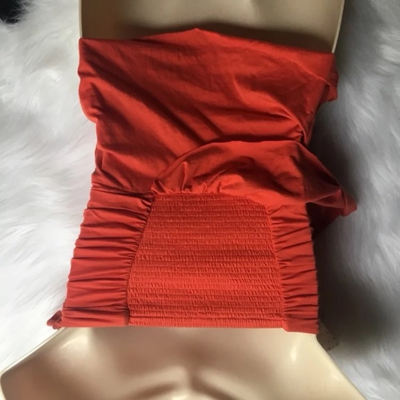 Free People Fiesta Red NWT XS Strapless Top - Picture 4 of 5